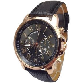 Women's Diamond Crystal Rhinestone Leather Quartz Wrist Watch