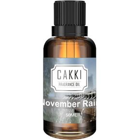 Essential Oils for Diffusers for Home, Scent-November Rain, Single Large Size 50ml, Cakki Fragrance Oils, for Candle Making, for Soap Making, Diffuser Oil Scents