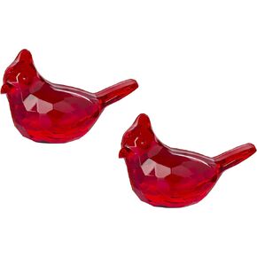 Ganz ACRYX-02 Crystal Expressions Red Acrylic Cardinal Figurine (2 Pack, Red)