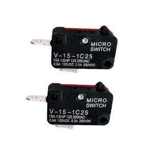 2 قطعة V-15-1C25 SPDT Microswitches مفتاح أساسي مصغر 15A 125/250VAC