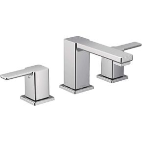 Moen TS6721 90 Degree Two-Handle Widespread Modern Bathroom Faucet, Valve Required, Chrome