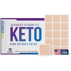 Keto Patch with B12 Methylcobalamin and Vitamin Guarana B12 Patch for Energy - 30 Day Supply Keto & Vitamin B12 Patches - Made in The USA