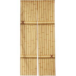 next.design Noren Japanese Style Doorway Curtain with a Picture of Bamboo Fence Printed on it (pattern2)