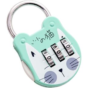Green 3 Digit Combination Padlock Hard Stainless Steel High Strength Luggage Suitcase Locker Room Padlocks Number Password Lock for Dorm Drawer, Padlocks and Hasps, Combination Locks