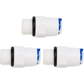 uxcell 1/4 Inch Male -1/4 Inch Tube OD Quick Connect Water Purifiers Tube Fittings Push in to Connector Filter Tubing Hose Pipe Joint for RO Reverse Osmosis System 3pcs
