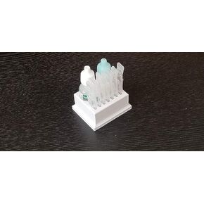 Eye Drop Vials & Bottles Holder & Storage - Holds 7 Vials & 2 Bottles - Znet3D (White)