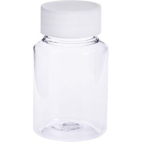 EXCEART Pill Bottle 10Pcs 80ml Clear Empty Plastic Pill Bottles Medicine Bottle Empty Reagent Bottle Containers with Caps for Liquid Powder Medicine Powder Container