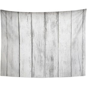 Emvency نسيج رمادي ريفي أبيض لوح خشبي طاولة مجردة الهندسة المعمارية العمر مجلس بناء ديكور المنزل الجدار شنقا 60 "× 80" بوصة طباعة لغرفة المعيشة غرفة نوم النوم in Kuwait