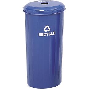 Safco Products 9632BU Tall Round Recycling Trash Can, 20-Gallon, Blue