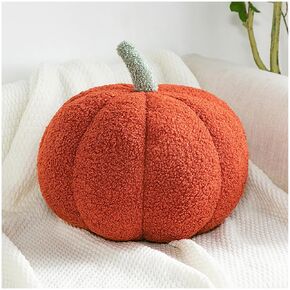 Cute Plush Decoration Pillows for Bed Sofa Back Cushion Decorative Pillow Pumpkin Pillow for Home Sofa Car and Bedroom Playroom,Caramel,11"