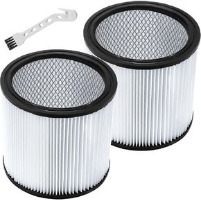 Replacement Cartridge Filter for Shop Vac 90304, 90350,90585, Compatible with Wet/Dry Vacuum Cleaner Shop Vac Filters 5 Gallon and above, 2 Pack LUXRILIX