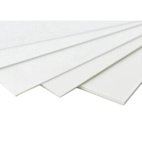5pcs ABS Styrene Plastic Flat Sheet Plate 0.8mm x 200mm x 250mm White