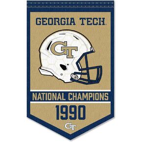 Georgia Tech Yellow Jackets Football National Champions Banner