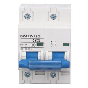 DC Circuit Breaker, 600V Safe Isolated Short Circuit Protection 2P High Efficiency PV Air Circuit Breaker with Fireproof Shell for Solar System (D125)