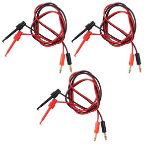 4mm Banana Plug to Test Hook Clip Test Lead Kit Cable for Multimeter Electronic Test Tools,Test Hook Clip Test Lead Cable for Multimeter 3Pair