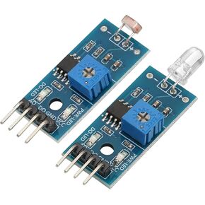 MECCANIXITY 4 Terminals Photosensitive Diode Sensor and Photoresistor Sensor Module for Light Detection 1 Set