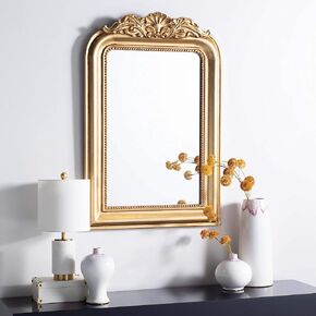 Safavieh Home Collection Wenda 30 x 40-inch Gold Traditional Decorative Mirror, Golden Olive