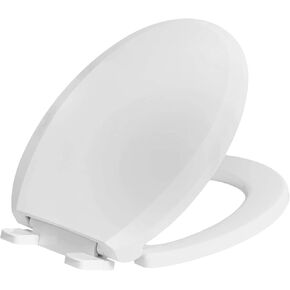 مقعد المرحاض Hausen Quick-Install Soft-Close، مستدير، أبيض، عبوة واحدة in Kuwait