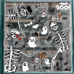 9 Sheets Thanksgiving Turkey Pumpkin Window Clings Autumn Clings for Windows Double Sided Static Fall Window Stickers Home Office Decorations for Indoor Outdoor, School Home Supplies