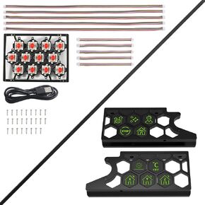 FYSETC Upgrade Voron2.4 Multi-Purpose Hotkey Board with LED: Hot Key PCB Switch Module Support Klippe CAN Easy Install for Mini 12864 Display for Vorn V2.4 - Triden - Switchwire 3D Printer Accessory