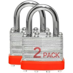 Locks Laminated Steel Keyed Padlocks Keyed Alike Locks Bulk, Normal Shackle Padlocks, Pack of 6 for Hasp Latch, Sheds, Fences, Storage Locker, School, Gym…