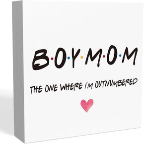 Mom Gifts, New Mom Gifts, Housewarming Gifts, Funny Christmas Gifts for Mom, The One Where I'm Outnumbered Sign, Mothers Day Gifts for Morher Mommy, Home Sign Home Decor 5 X 5 Inch