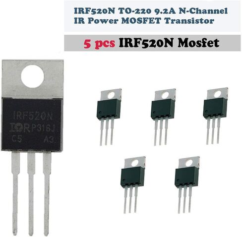 Gump's grocery 5PCS IRF520N IRF520 Power MOSFET N-Channel TO-220 in Saudi Arabia