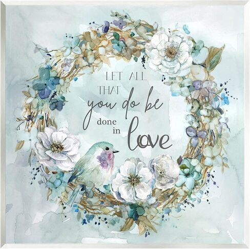 Stupell Industries All You Do Done In Love Wreath Wood Wall Art, Design by Carol Robinson in Saudi Arabia