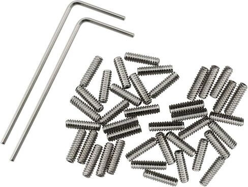 40PCS 4-40 x 1/8'' Stainless Steel Allen Head Hex Hexagon Socket Set Screws Cup Point with Two Piece Hex Wrench in Saudi Arabia