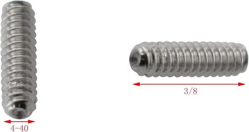 40PCS 4-40 x 1/8'' Stainless Steel Allen Head Hex Hexagon Socket Set Screws Cup Point with Two Piece Hex Wrench in Saudi Arabia