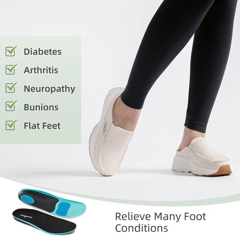 OrthoComfoot Women's Orthopedic Slip-On Loafers Walking Shoes: Comfortable Arch Suppor Slippers for Plantar Fasciitis, Casual Soft Orthotic Shoes for Foot and Heel Pain Relief in Saudi Arabia
