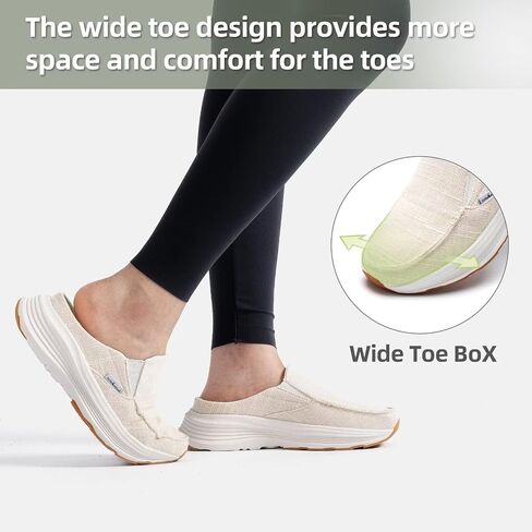 OrthoComfoot Women's Orthopedic Slip-On Loafers Walking Shoes: Comfortable Arch Suppor Slippers for Plantar Fasciitis, Casual Soft Orthotic Shoes for Foot and Heel Pain Relief in Saudi Arabia