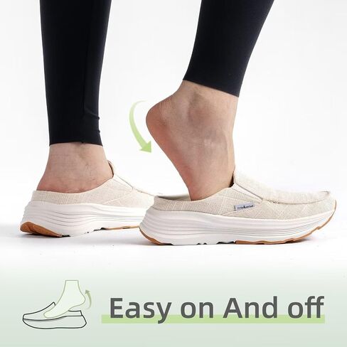 OrthoComfoot Women's Orthopedic Slip-On Loafers Walking Shoes: Comfortable Arch Suppor Slippers for Plantar Fasciitis, Casual Soft Orthotic Shoes for Foot and Heel Pain Relief in Saudi Arabia