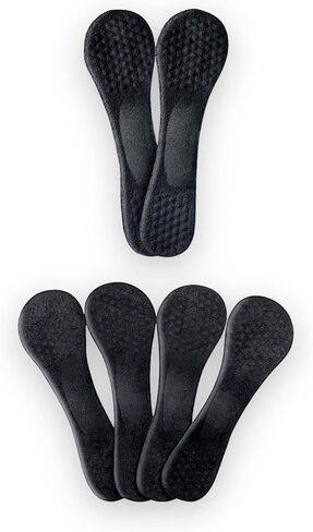 CB 2-Pairs Arch Support Insoles Soft Silicone Invisible Ultra-Slim Gel Inserts Liners Ball of Foot Dots Massage, 3/4 Length for Women Shoes High Heel Shoes 6-8.5, Black in Saudi Arabia