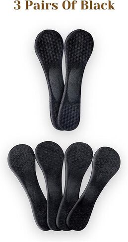 CB 2-Pairs Arch Support Insoles Soft Silicone Invisible Ultra-Slim Gel Inserts Liners Ball of Foot Dots Massage, 3/4 Length for Women Shoes High Heel Shoes 6-8.5, Black in Saudi Arabia