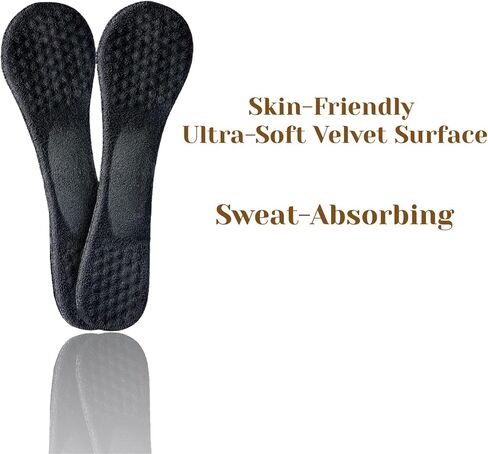 CB 2-Pairs Arch Support Insoles Soft Silicone Invisible Ultra-Slim Gel Inserts Liners Ball of Foot Dots Massage, 3/4 Length for Women Shoes High Heel Shoes 6-8.5, Black in Saudi Arabia