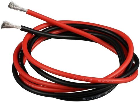 BNTECHGO 14 Gauge Silicone Wire 10 ft red and 10 ft Black Flexible 14 AWG Stranded Tinned Copper Wire in Kuwait
