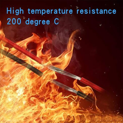 BNTECHGO 14 Gauge Silicone Wire 10 ft red and 10 ft Black Flexible 14 AWG Stranded Tinned Copper Wire in Kuwait