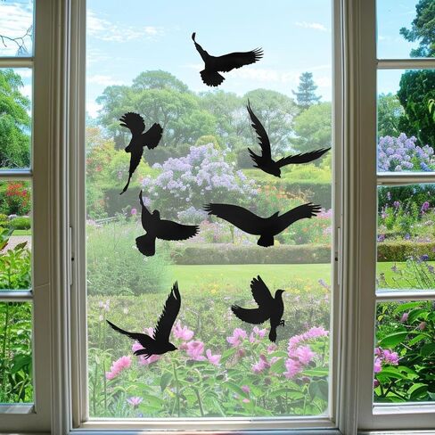 Giantree 37 Pcs Large Bird Stickers Anti-Collision Window Clings for Glass Window, Bird Window Decals to Prevent People and Bird Strikes Stop Birds from Hitting Windows in Saudi Arabia