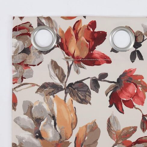 ستارة Sun Zero Irma Vintage Floral التعتيم بحلقات معدنية، مقاس 40 بوصة × 84 بوصة، حجري in Saudi Arabia