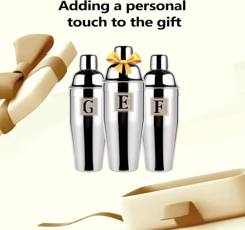 24oz Cocktail Shaker Set with 1 oz 2oz Jigger - Monogramm Initials Martini Shaker Set - 304 Stainless Steel Bar Shaker for Margarita,Mojito-Personalized Gift for Friend,Husband in Saudi Arabia