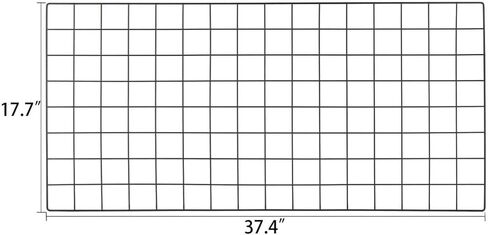 Yash Metal Wire Grid Panel, Display Organizer, Postcard, Wall Artwork Display for Home Office Living Room Dorm Room, Kitchen Storage Grid Wall, 37.4" X 17.7", Pack of 2 Pcs, Black in Saudi Arabia