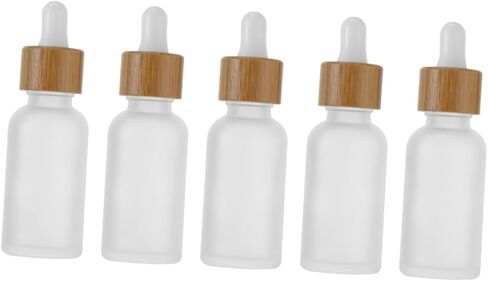 5Pcs Glass dropper bottle with lid 1 oz travel bottles empty sample glass pipette dropper perfume cosmetic leak proof travel bottles dropper bottles dispenser delicate in Kuwait