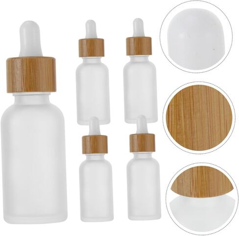 5Pcs Glass dropper bottle with lid 1 oz travel bottles empty sample glass pipette dropper perfume cosmetic leak proof travel bottles dropper bottles dispenser delicate in Kuwait