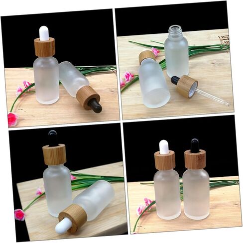 5Pcs Glass dropper bottle with lid 1 oz travel bottles empty sample glass pipette dropper perfume cosmetic leak proof travel bottles dropper bottles dispenser delicate in Kuwait