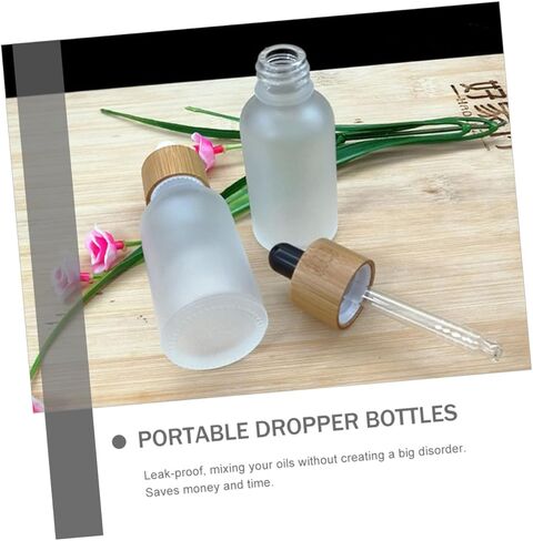 5Pcs Glass dropper bottle with lid 1 oz travel bottles empty sample glass pipette dropper perfume cosmetic leak proof travel bottles dropper bottles dispenser delicate in Kuwait