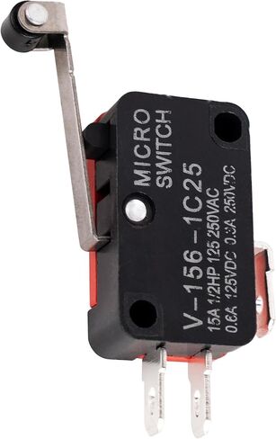 BlueStars Pack of 10 V-156-1C25 Micro Limit Switch Blade Momentary 250VAC/125VDC 15A Perfect for Arduino, Appliance and General Electrical Equipment Supplies in Saudi Arabia