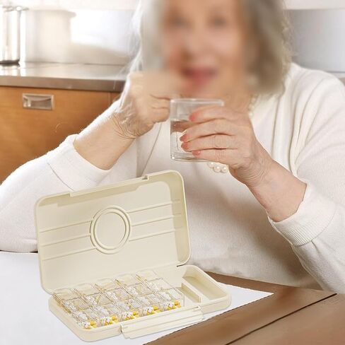 Weekly Pill Organizer 3 Times a Day, Pill Cases Organizers 7 Day, Removable Medicine Pill Prganizer with Separate Container, Medicine Organizer Box,Travel Pill Case to Hold Vitamins and Medication in Saudi Arabia