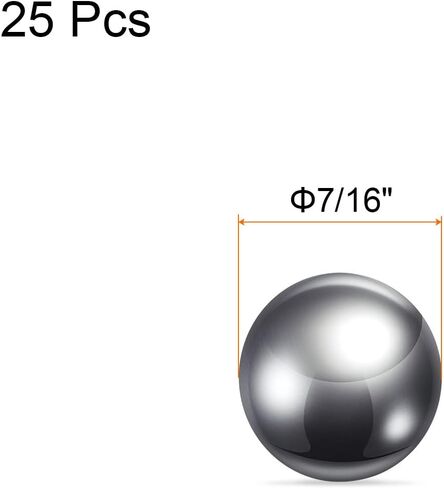 HARFINGTON 25 قطعة كرات دقيقة بقطر 7/16 بوصة 304 من الفولاذ المقاوم للصدأ للمحامل in Kuwait