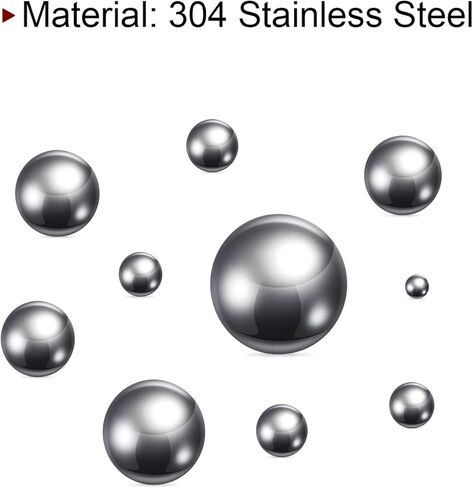 HARFINGTON 25 قطعة كرات دقيقة بقطر 7/16 بوصة 304 من الفولاذ المقاوم للصدأ للمحامل in Kuwait